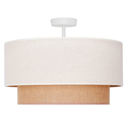 Duolla - Prisadený luster BOHO 1xE27/15W/230V pr. 45 cm krémová/hnedá