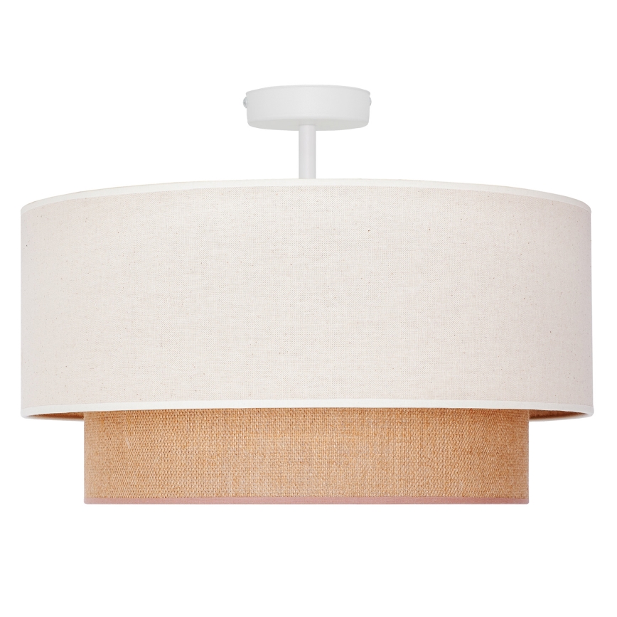 Duolla - Prisadený luster BOHO 1xE27/15W/230V pr. 45 cm krémová/hnedá