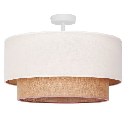 Duolla - Prisadený luster BOHO 1xE27/15W/230V pr. 45 cm krémová/hnedá