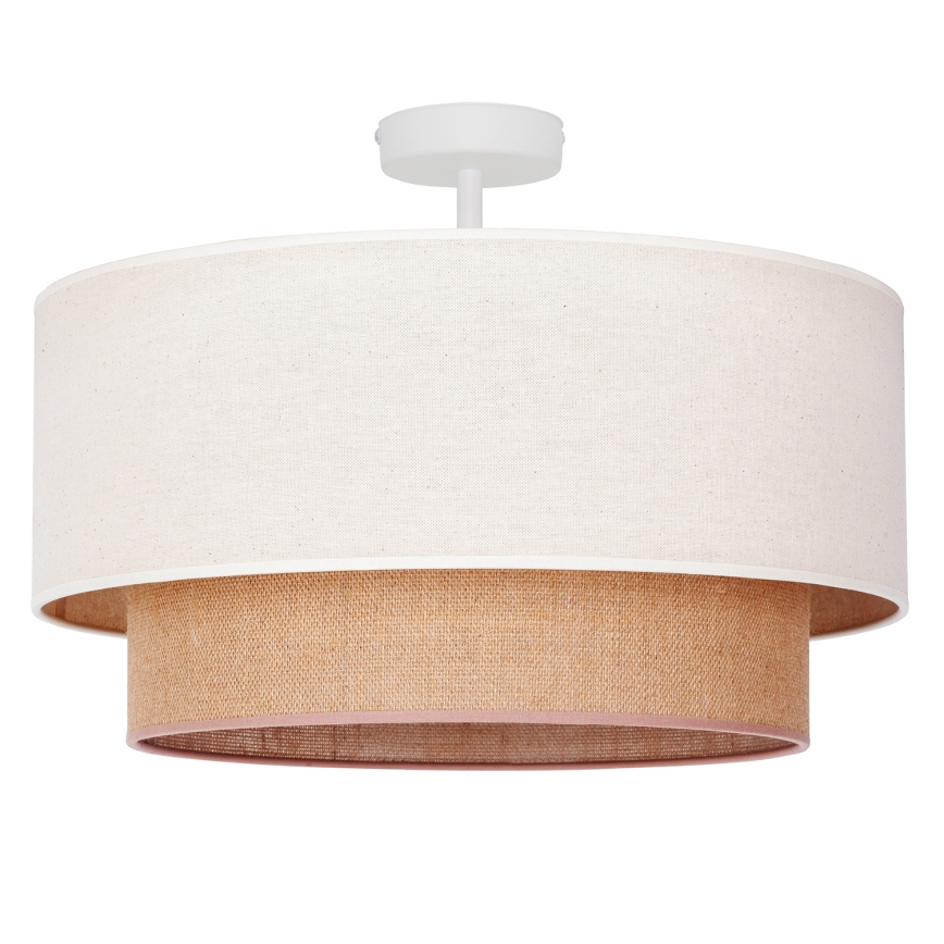 Duolla - Prisadený luster BOHO 1xE27/15W/230V pr. 45 cm krémová/hnedá