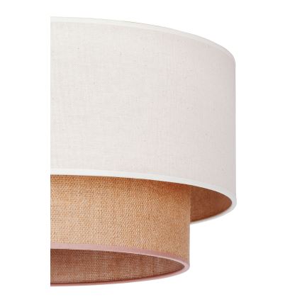 Duolla - Prisadený luster BOHO 1xE27/15W/230V pr. 45 cm krémová/hnedá