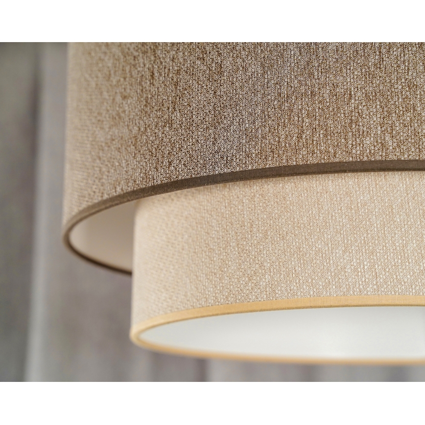 Duolla - Prisadený luster BOHO ECO RECYCLING 1xE27/15W/230V pr. 45 cm hnedá/krémová