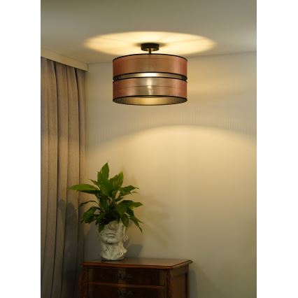 Duolla - Prisadený luster COPPER SHINY 1xE27/15W/230V pr. 40 cm medená/čierna