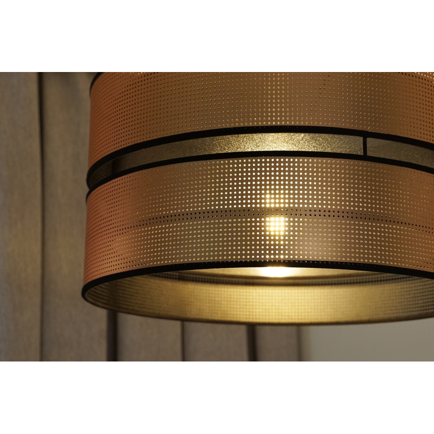 Duolla - Prisadený luster COPPER SHINY 1xE27/15W/230V pr. 40 cm medená/čierna