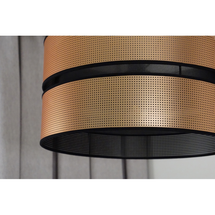 Duolla - Prisadený luster COPPER SHINY 1xE27/15W/230V pr. 40 cm medená/čierna