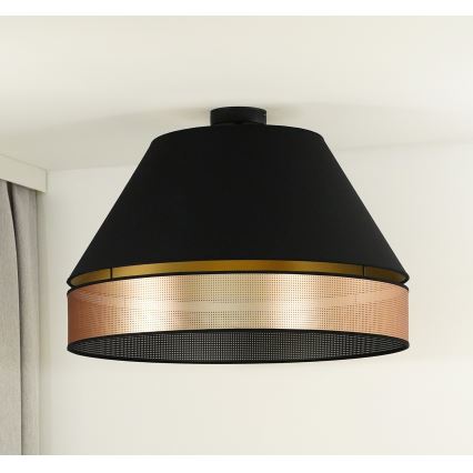 Duolla - Prisadený luster COPPER SHINY 1xE27/15W/230V pr. 60 cm čierna/medená