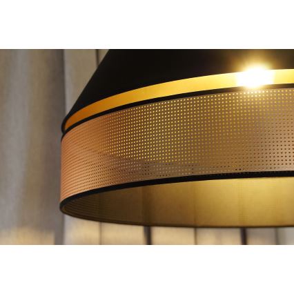 Duolla - Prisadený luster COPPER SHINY 1xE27/15W/230V pr. 60 cm čierna/medená