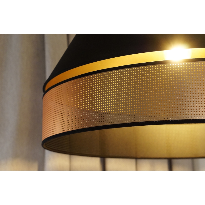 Duolla - Prisadený luster COPPER SHINY 1xE27/15W/230V pr. 60 cm čierna/medená