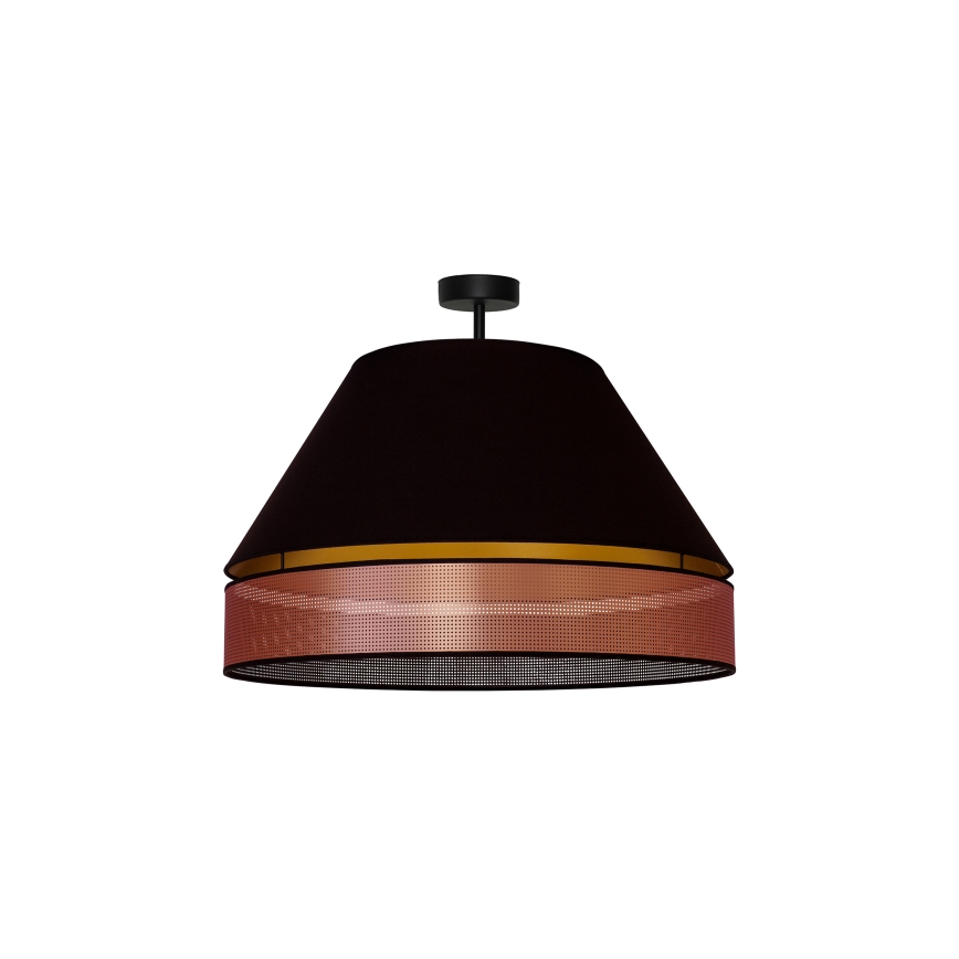 Duolla - Prisadený luster COPPER SHINY 1xE27/15W/230V pr. 60 cm čierna/medená