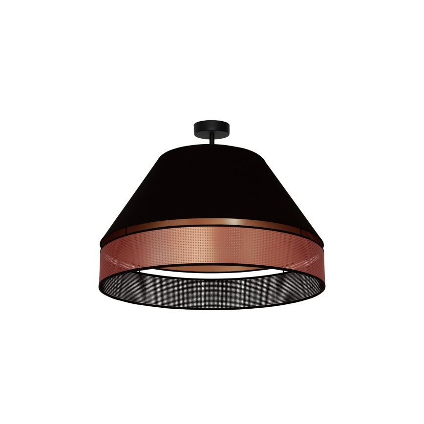 Duolla - Prisadený luster COPPER SHINY 1xE27/15W/230V pr. 60 cm čierna/medená