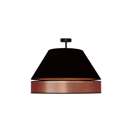 Duolla - Prisadený luster COPPER SHINY 1xE27/15W/230V pr. 60 cm čierna/medená