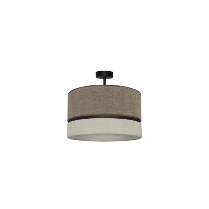 Duolla - Prisadený luster DOUBLE 1xE27/15W/230V pr. 40 cm hnedá/šedá