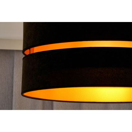 Duolla - Prisadený luster DUO 1xE27/15W/230V pr. 40 cm čierna/zlatá