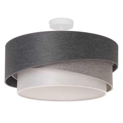 Duolla - Prisadený luster KOBO 1xE27/15W/230V pr. 45 cm šedá/biela