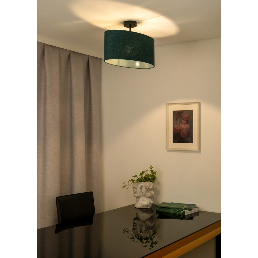 Duolla - Prisadený luster OVAL 1xE27/15W/230V zelená