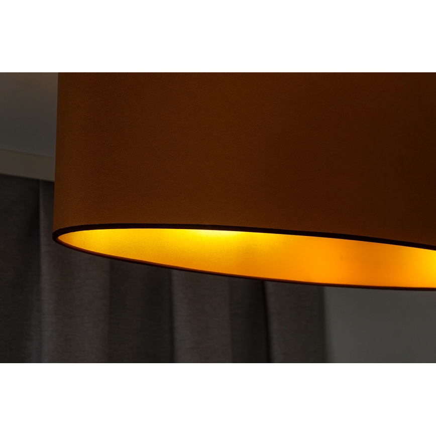 Duolla - Prisadený luster OVAL VEGAN 2xE27/15W/230V hnedá
