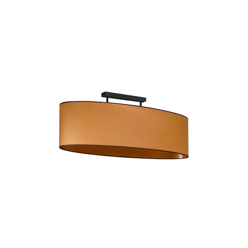 Duolla - Prisadený luster OVAL VEGAN 2xE27/15W/230V hnedá