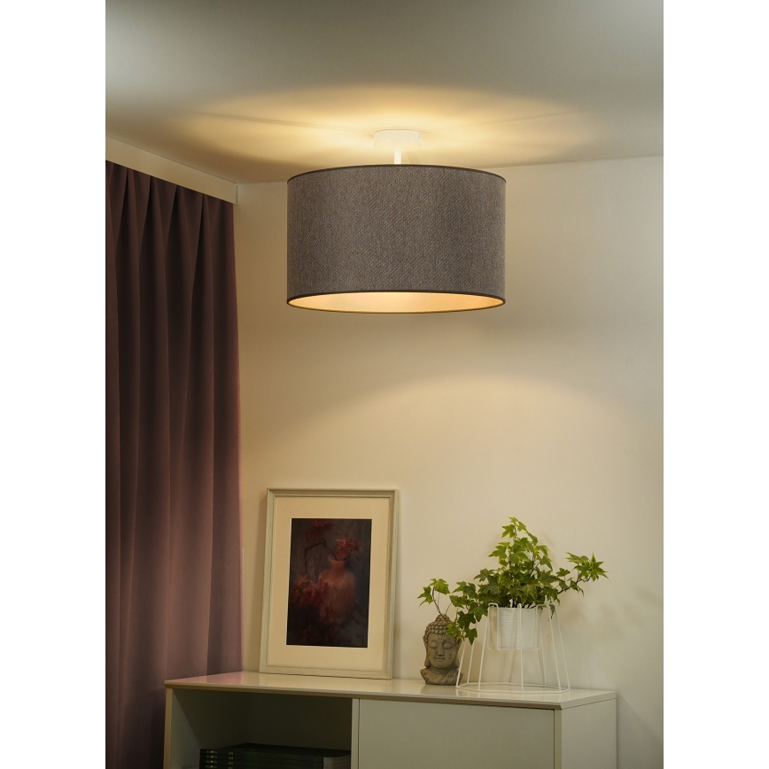 Duolla - Prisadený luster ROLLER ECO RECYCLING 1xE27/15W/230V pr. 45 cm hnedá