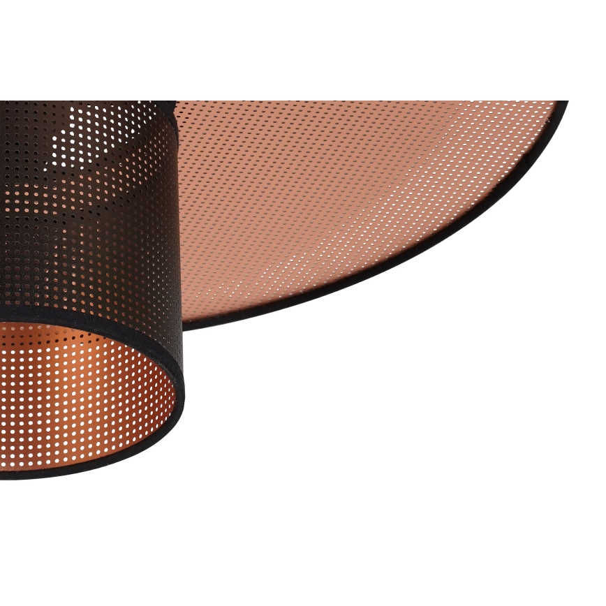 Duolla - Prisadený luster TOKYO SHINY 1xE27/15W/230V pr. 50 cm čierna/medená