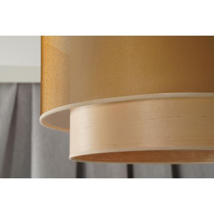 Duolla - Prisadený luster WOOD BOHO 1xE27/15W/230V pr. 45 cm medená/béžová