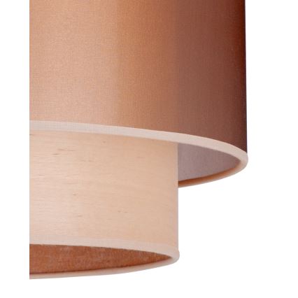 Duolla - Prisadený luster WOOD BOHO 1xE27/15W/230V pr. 45 cm medená/béžová