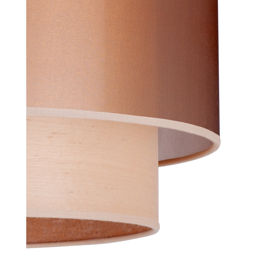 Duolla - Prisadený luster WOOD BOHO 1xE27/15W/230V pr. 45 cm medená/béžová