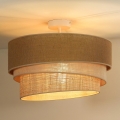 Duolla - Prisadený luster YUTE TRIO 3xE27/15W/230V pr. 60 cm hnedá/šedá/béžová