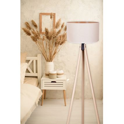 Duolla - Stojacia lampa 1xE27/60W/230V pr. 44 cm krémová/béžová
