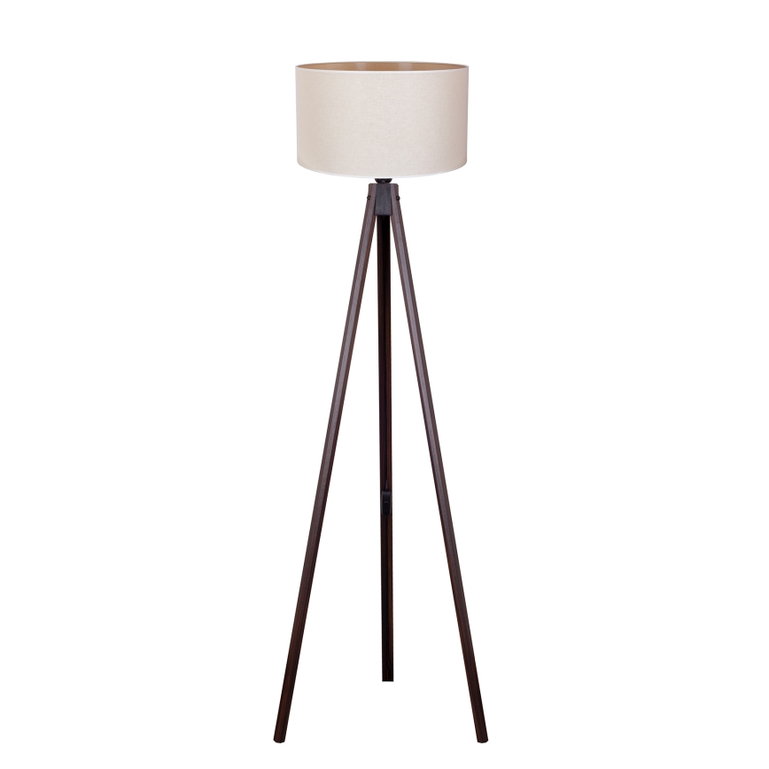 Duolla - Stojacia lampa 1xE27/60W/230V pr. 44 cm krémová/wenge