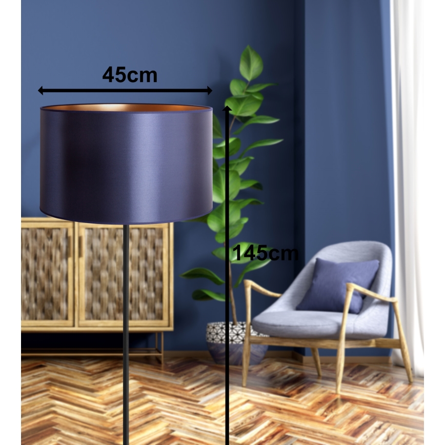Duolla - Stojacia lampa CANNES 1xE27/15W/230V pr. 45 cm fialová/medená/čierna