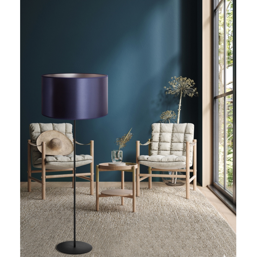 Duolla - Stojacia lampa CANNES 1xE27/15W/230V pr. 45 cm fialová/strieborná/čierna