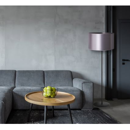Duolla - Stojacia lampa CANNES 1xE27/15W/230V pr. 45 cm strieborná/čierna