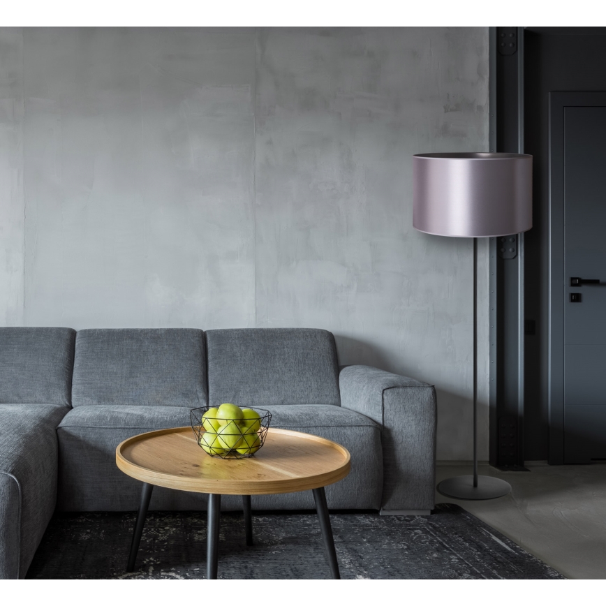 Duolla - Stojacia lampa CANNES 1xE27/15W/230V pr. 45 cm strieborná/čierna