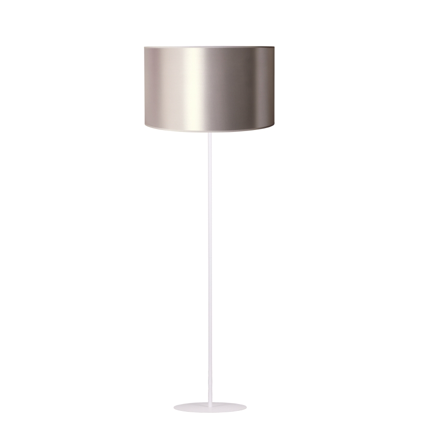 Duolla - Stojacia lampa CANNES 1xE27/15W/230V pr. 45 cm strieborná/medená/biela