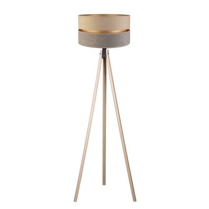 Duolla - Stojacia lampa DUO 1xE27/60W/230V pr. 44 cm béžová/šedá/béžová