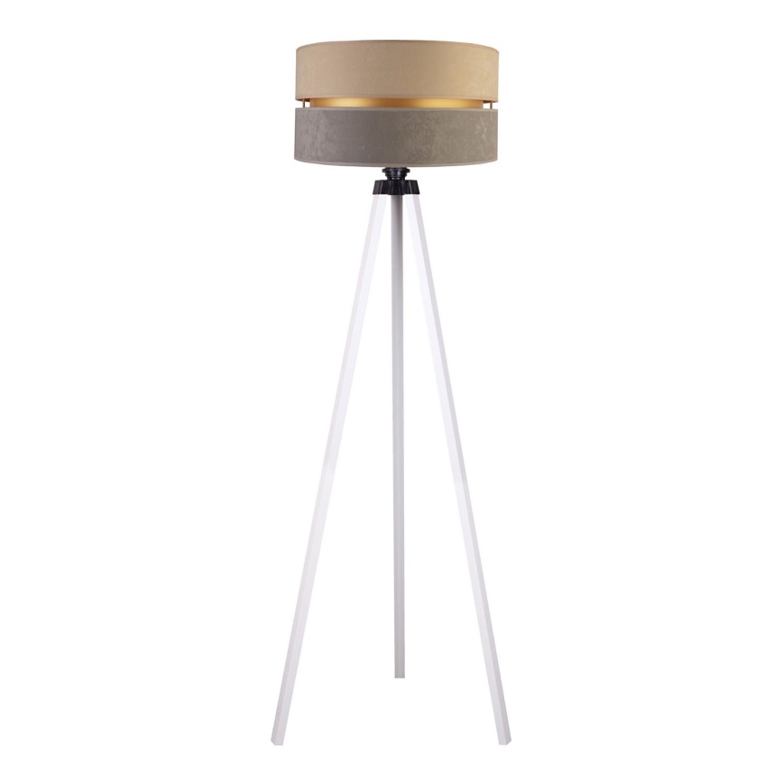 Duolla - Stojacia lampa DUO 1xE27/60W/230V pr. 44 cm béžová/šedá/biela