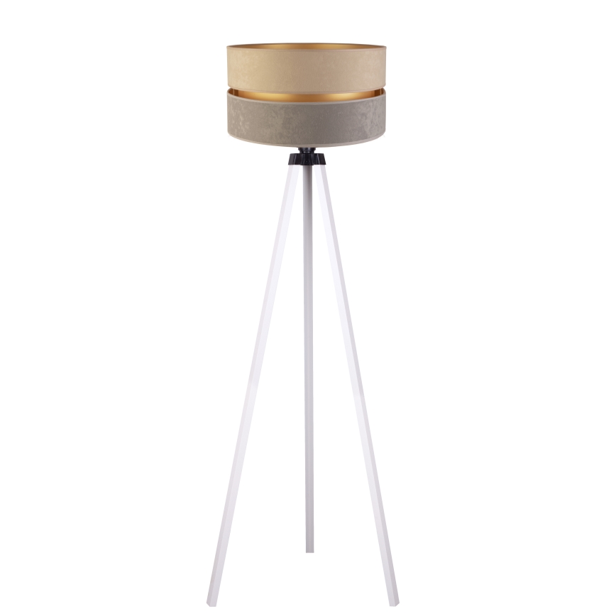 Duolla - Stojacia lampa DUO 1xE27/60W/230V pr. 44 cm béžová/šedá/biela