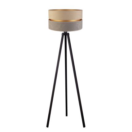 Duolla - Stojacia lampa DUO 1xE27/60W/230V pr. 44 cm béžová/šedá/wenge