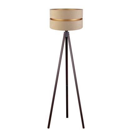Duolla - Stojacia lampa DUO 1xE27/60W/230V pr. 44 cm béžová/wenge
