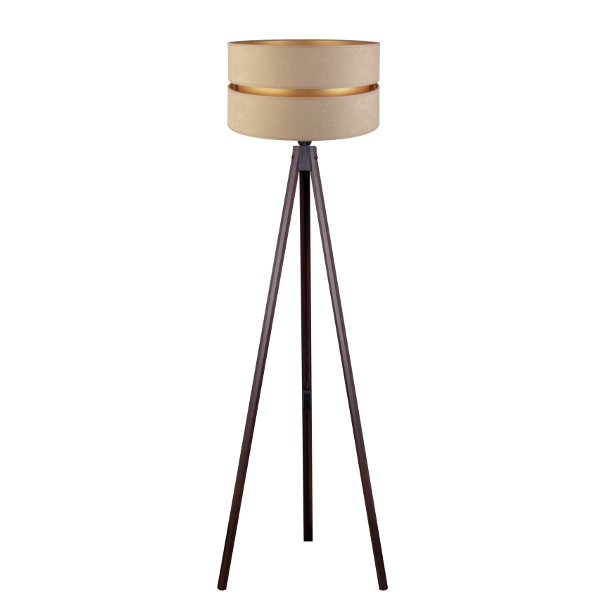 Duolla - Stojacia lampa DUO 1xE27/60W/230V pr. 44 cm béžová/wenge