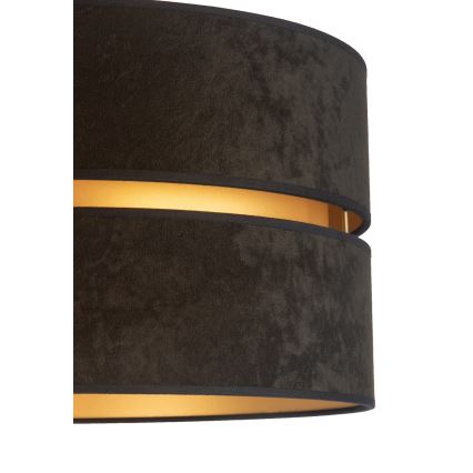 Duolla - Stojacia lampa DUO 1xE27/60W/230V pr. 44 cm čierna/hnedá
