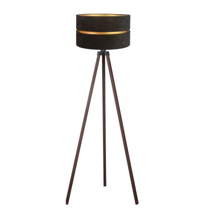 Duolla - Stojacia lampa DUO 1xE27/60W/230V pr. 44 cm čierna/hnedá