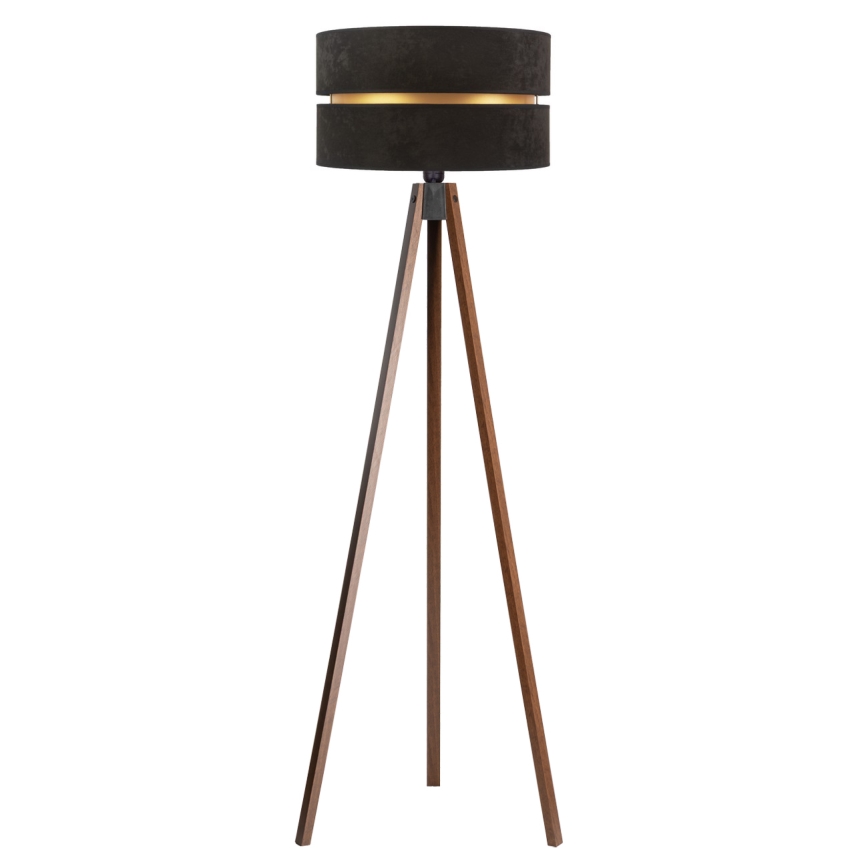 Duolla - Stojacia lampa DUO 1xE27/60W/230V pr. 44 cm čierna/wenge