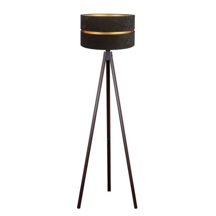 Duolla - Stojacia lampa DUO 1xE27/60W/230V pr. 44 cm čierna/wenge