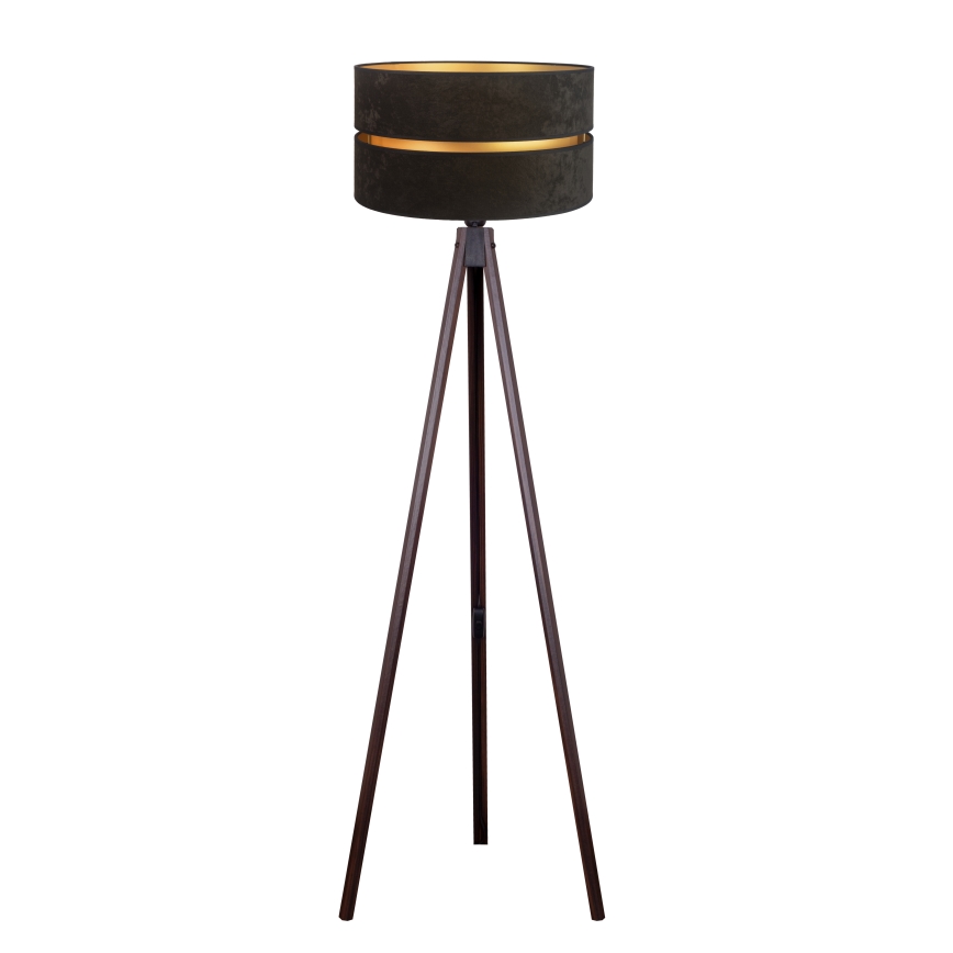 Duolla - Stojacia lampa DUO 1xE27/60W/230V pr. 44 cm čierna/wenge
