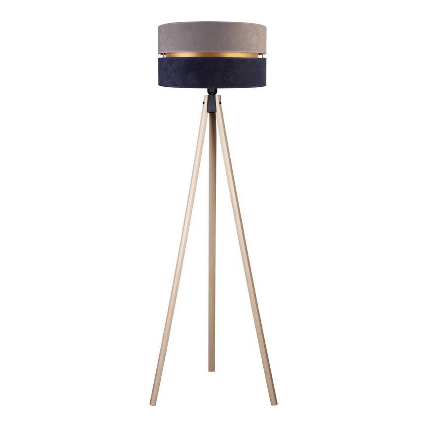 Duolla - Stojacia lampa DUO 1xE27/60W/230V pr. 44 cm šedá/modrá/béžová