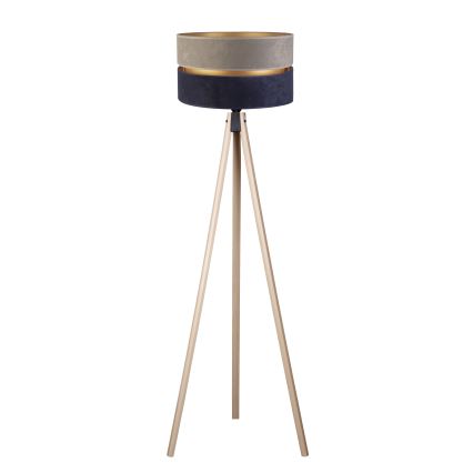 Duolla - Stojacia lampa DUO 1xE27/60W/230V pr. 44 cm šedá/modrá/béžová