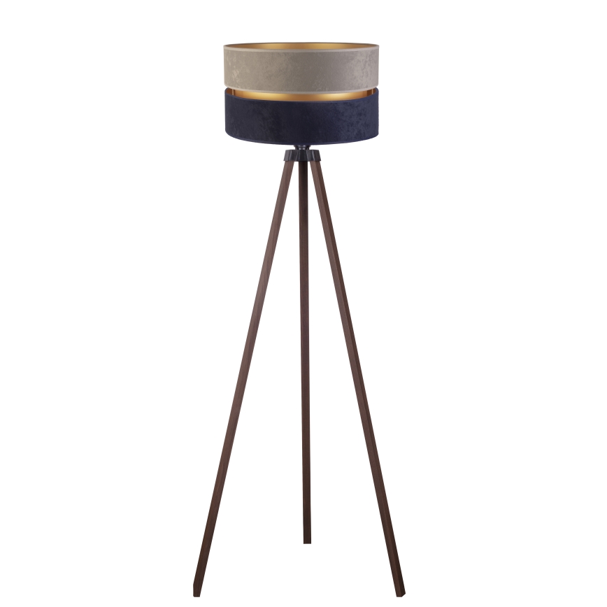 Duolla - Stojacia lampa DUO 1xE27/60W/230V pr. 44 cm šedá/modrá/hnedá