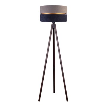 Duolla - Stojacia lampa DUO 1xE27/60W/230V pr. 44 cm šedá/modrá/wenge