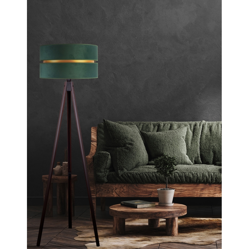 Duolla - Stojacia lampa DUO 1xE27/60W/230V pr. 44 cm zelená/wenge